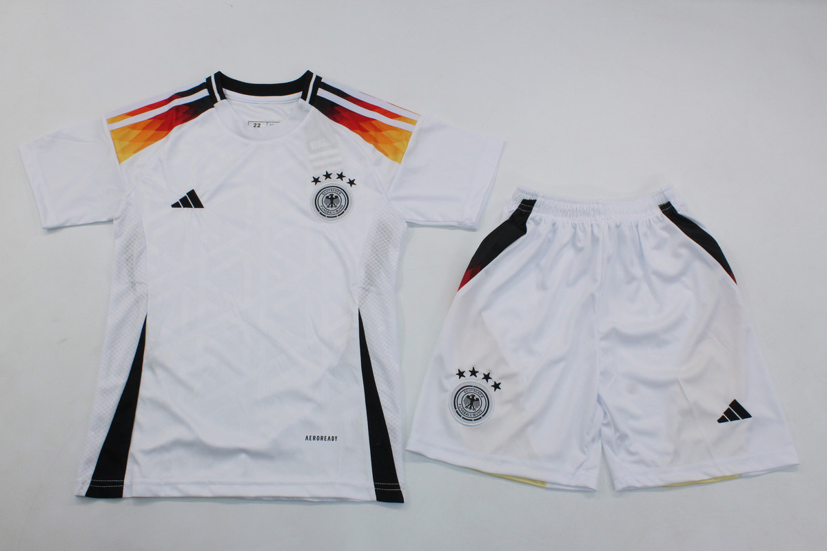 Kids-Germany 2024 Euro Home Soccer Jersey